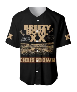 Alternative view of Personalized Chris Brown Breezy Tour 2025 Baseball Jersey