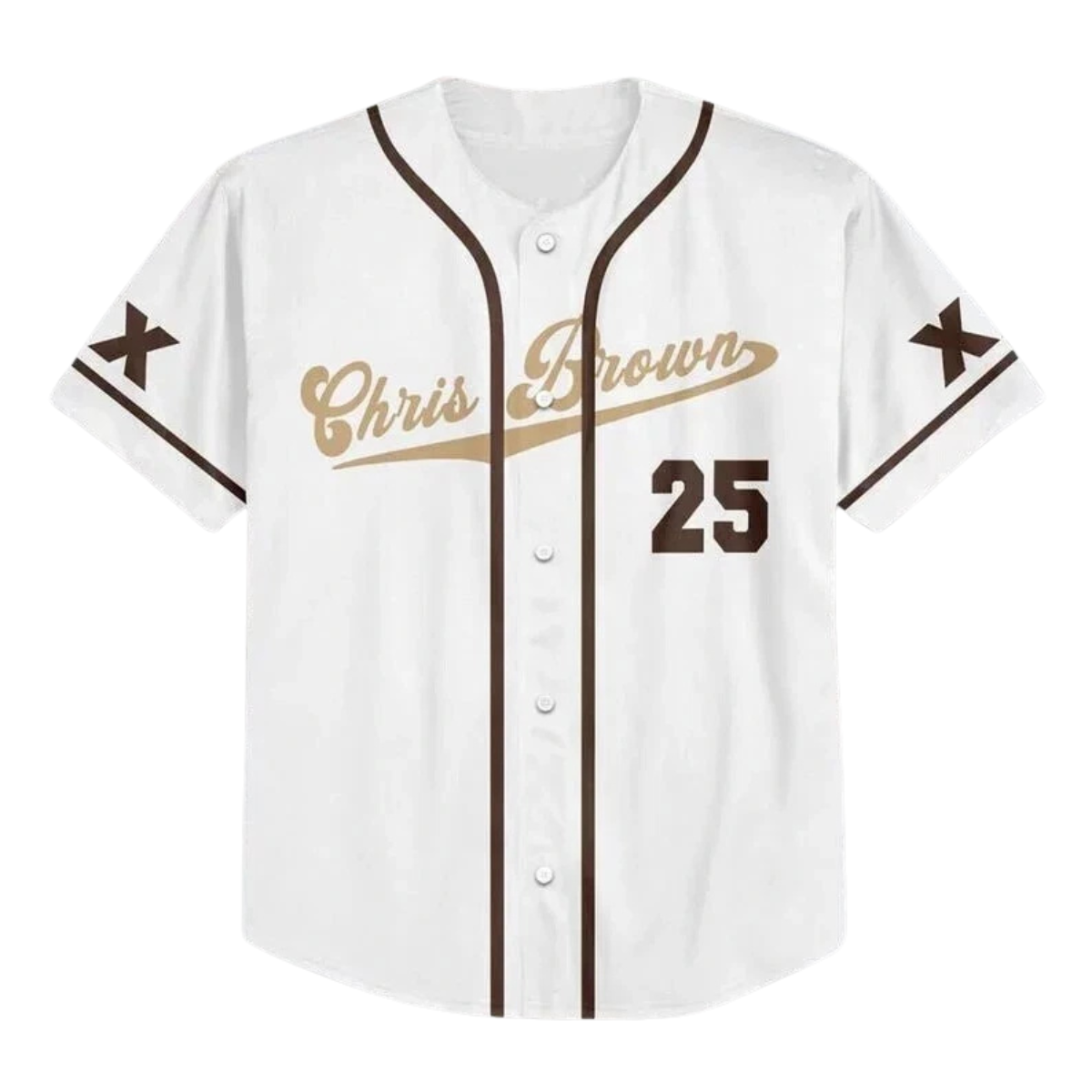 Custom Chris Breezy Bowl XX Tour 2025 White Baseball Jersey - Image 4