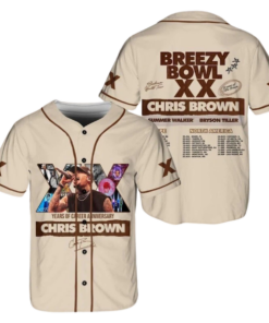 Unisex Breezy Tour Baseball Jersey, Chris Brown Fan Shirt, Music Tour Merch