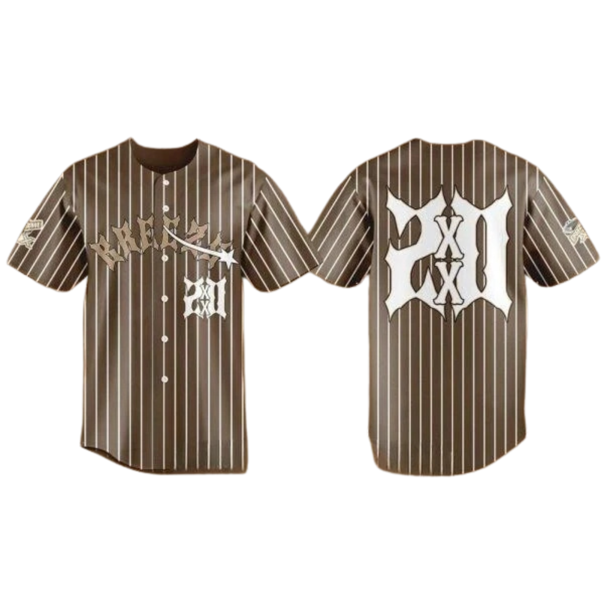 Chris Brown XX Breezy Bowl 20 Special Baseball Jersey - Image 4