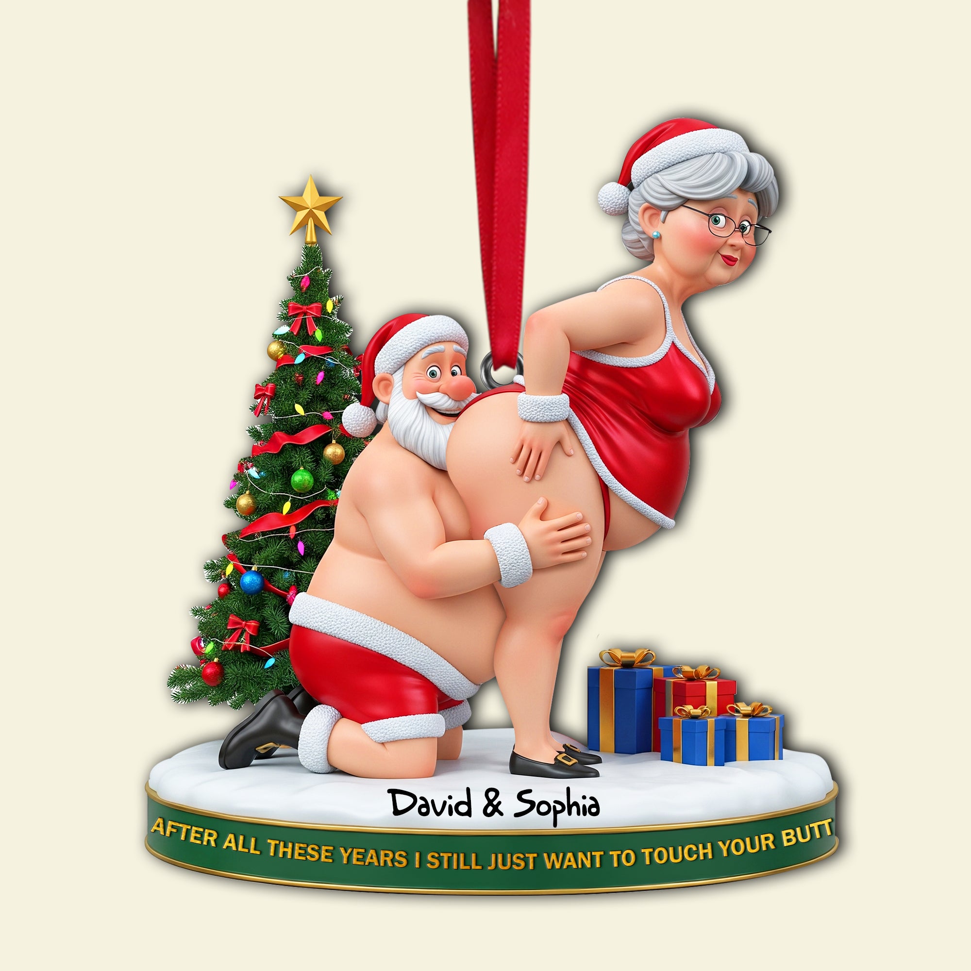 Mischief Santa Couple Ornament - Personalized Christmas Gift For Couples 08OHLU170925 - Image 5