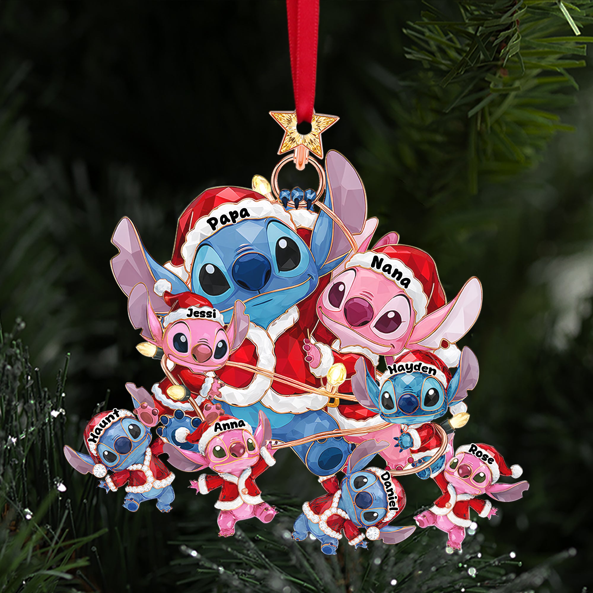 Alternative view of Mischievous Family Tree Ornament - Personalized Gifts For Family 03QHLU220925