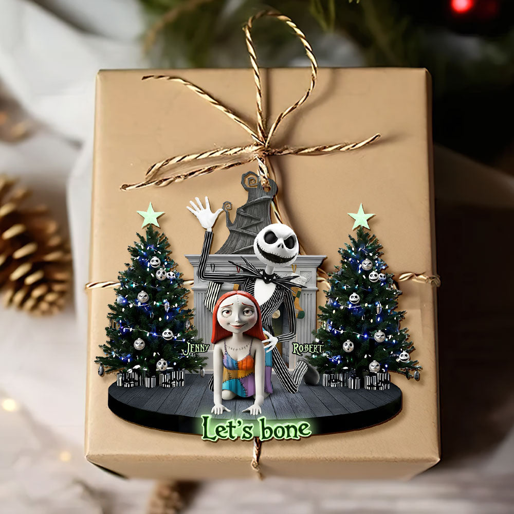 Mischievous Spooky Couple Christmas Ornament, Personalized Gifts For Couple 03qhti190925 - Image 4