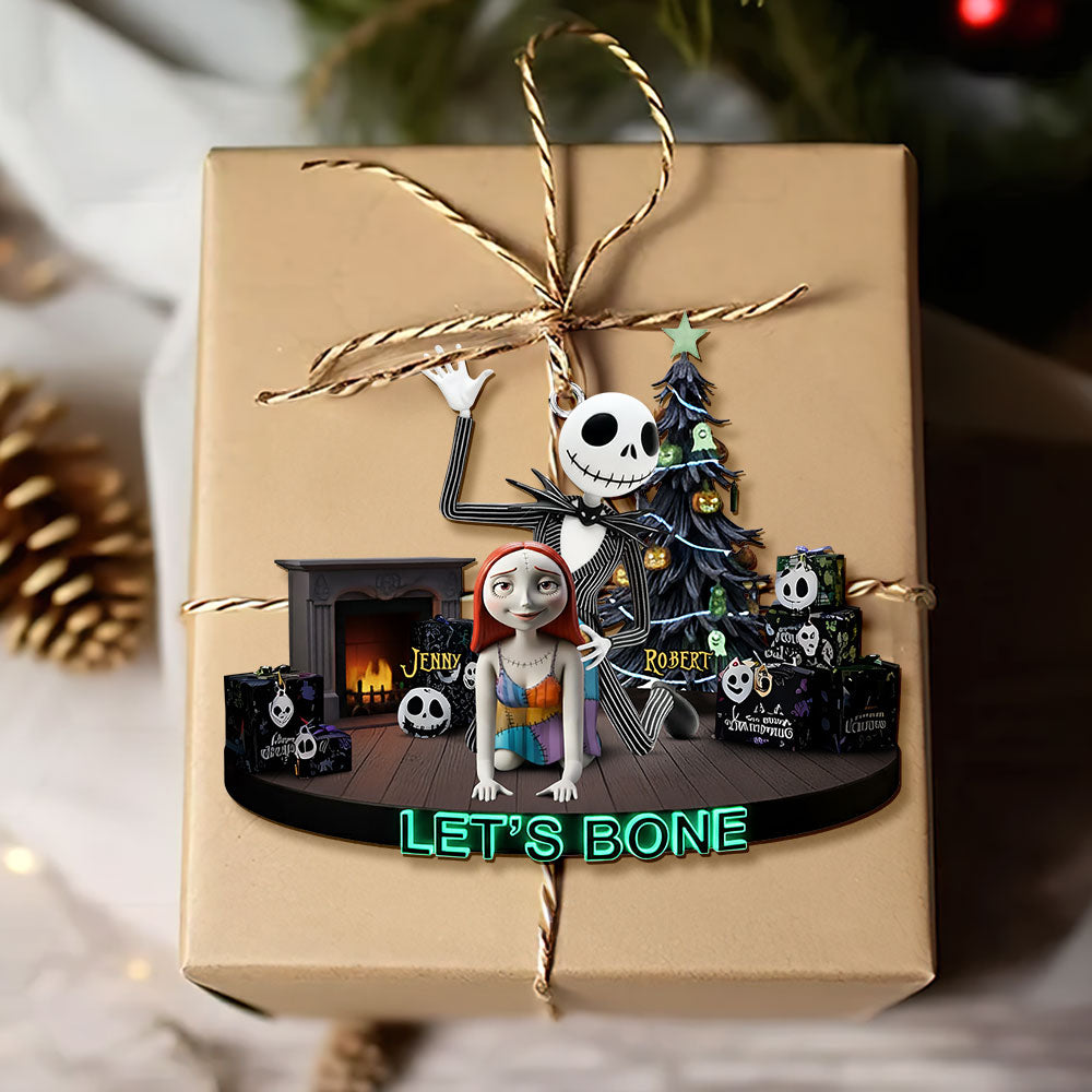 Mischievous Spooky Couple Christmas Ornament, Personalized Gifts For Couple 05qhti160925 - Image 3