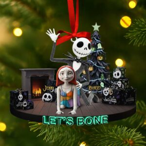 Alternative view of Mischievous Spooky Couple Christmas Ornament, Personalized Gifts For Couple 05qhti160925