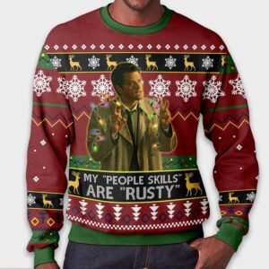 Alternative view of Misha Collins My People Skills Ugly Christmas Sweater