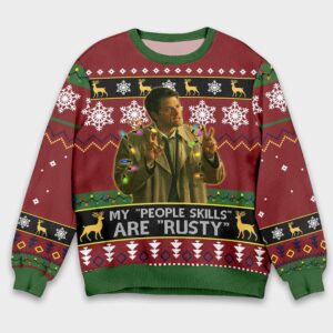 Misha Collins My People Skills Ugly Christmas Sweater