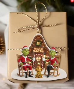 Alternative view of Green Monster Couple Christmas, Grinchmas Ornament, The Grinch Christmas Ornament