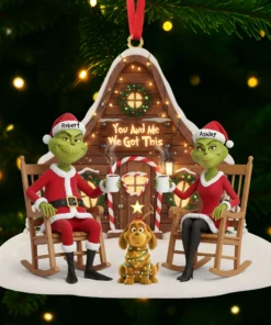 Green Monster Couple Christmas, Grinchmas Ornament, The Grinch Christmas Ornament