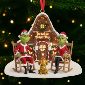 Green Monster Couple Christmas, Grinchmas Ornament, The Grinch Christmas Ornament