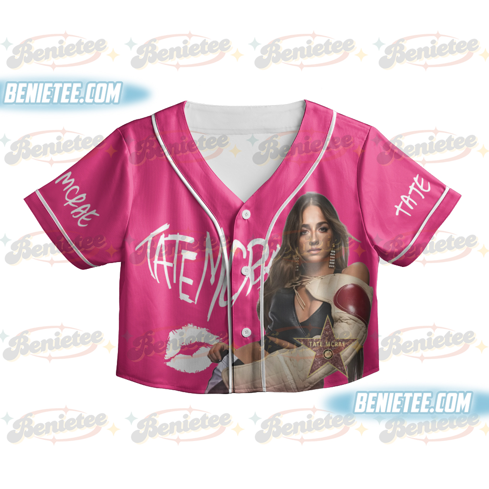 Tate McRae Pop Music Singer Collage Baseball Jersey - Image 2
