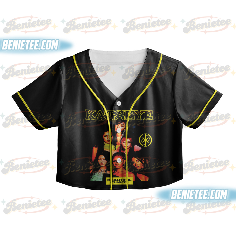 Katseye Merch Beautiful Chaos Baseball Croptop Graphic T-shirt - Image 2