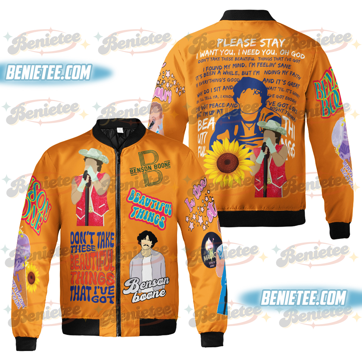 Benson Boone Music Tour 2025 Bomber Jacket