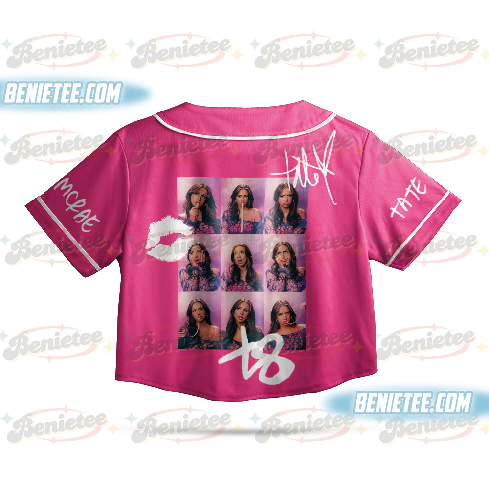 Tate McRae Pop Music Singer Collage Baseball Jersey - Image 3