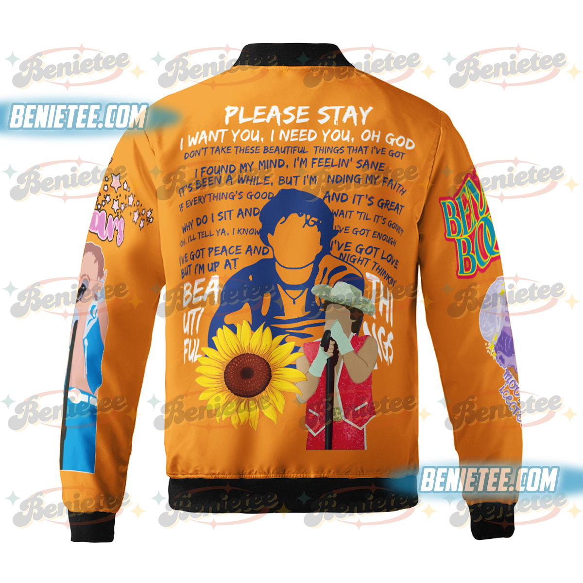 Benson Boone Music Tour 2025 Bomber Jacket - Image 3