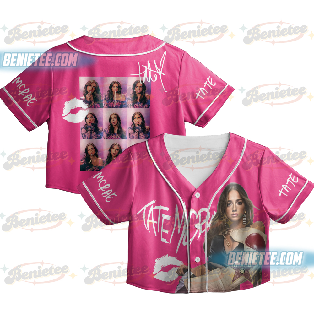 Tate McRae Pop Music Singer Collage Baseball Jersey