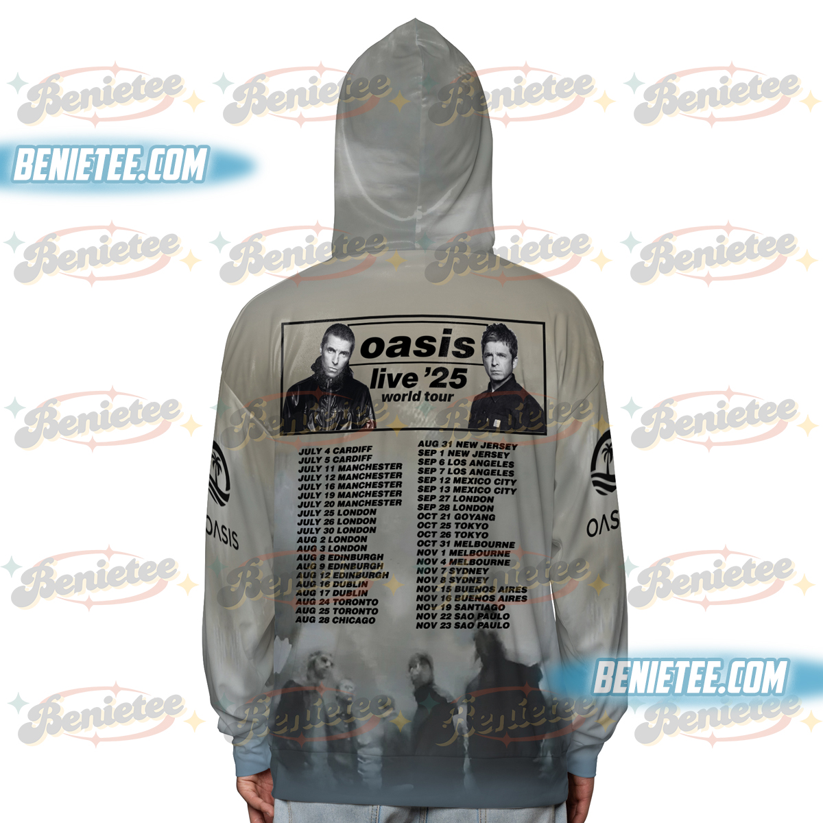 Oasis Live World Tour 2025 Hoodie Shirt - Image 4