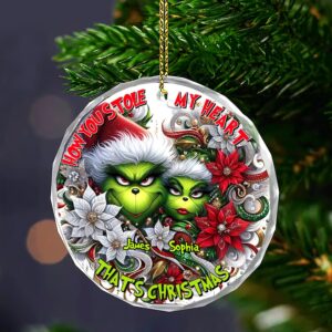 Alternative view of Monster Couple Christmas Ornament - Personalized Gifts For Couple