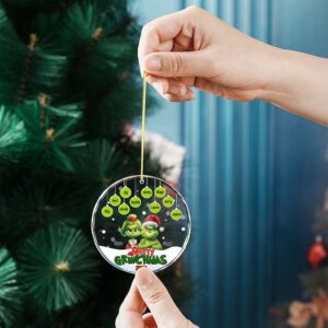 Alternative view of Monster Family Ornament - Green Little Hearts - Personalized Gifts For Family