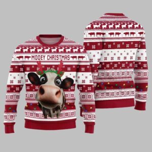 Alternative view of Mooey Christmas Cow Ugly Sweater Christmas 2025 - Grishko.com