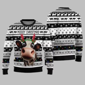 Mooey Christmas Cow Ugly Sweater Christmas 2025 - Grishko.com