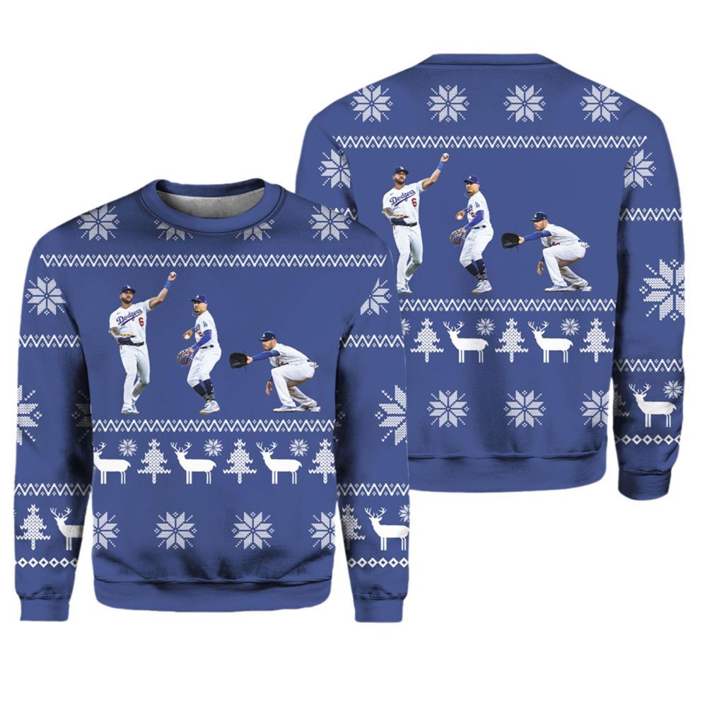 Mookie Freddie And David Dodger Ugly Christmas Sweater - Grishko.com