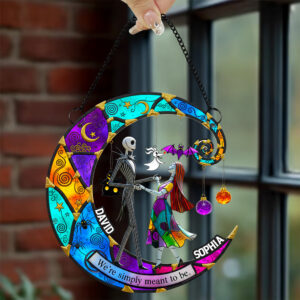Moonlight Love Suncatcher Ornament Personalized Gifts For Couple 04OHDT050825