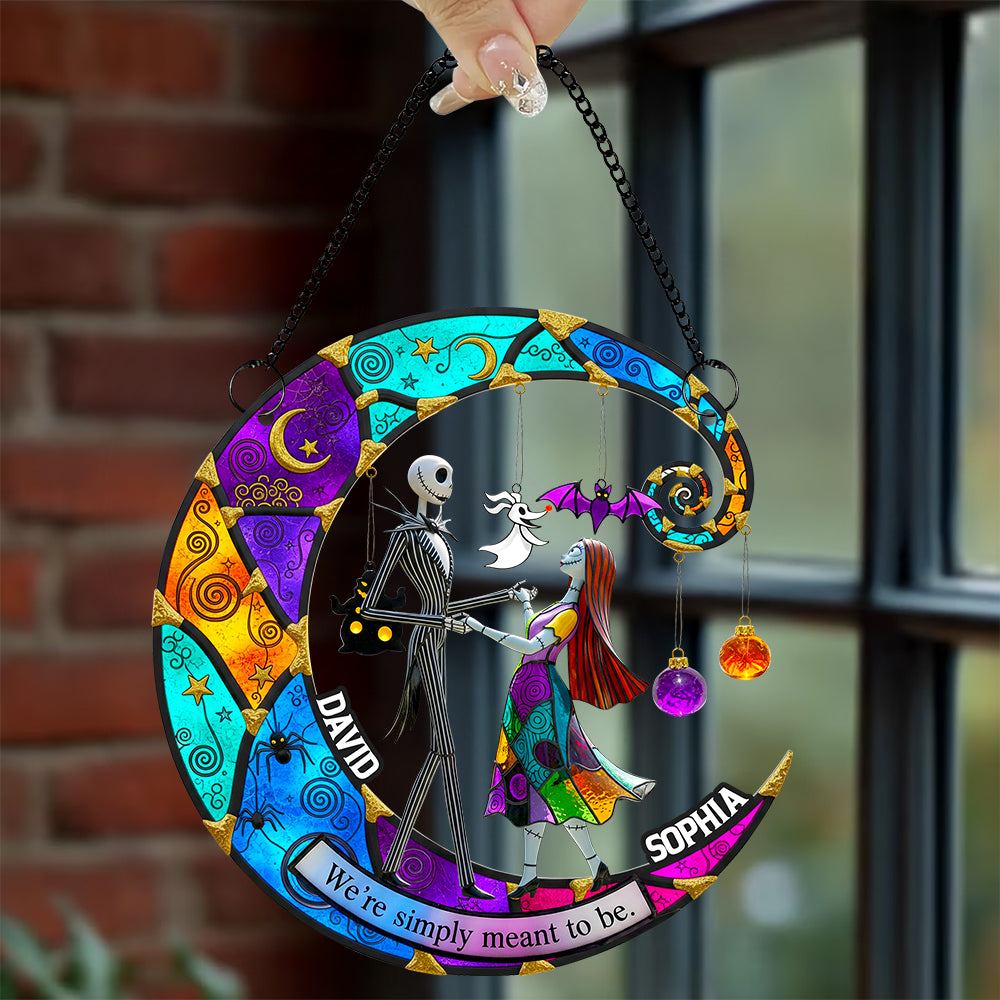 Moonlight Love Suncatcher Ornament Personalized Gifts For Couple 04OHDT050825