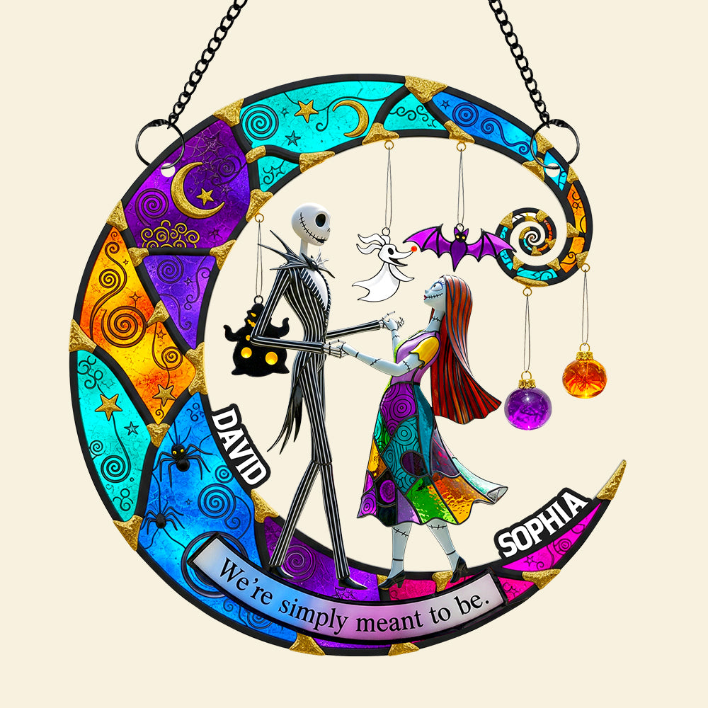 Moonlight Love Suncatcher Ornament Personalized Gifts For Couple 04OHDT050825 - Image 3