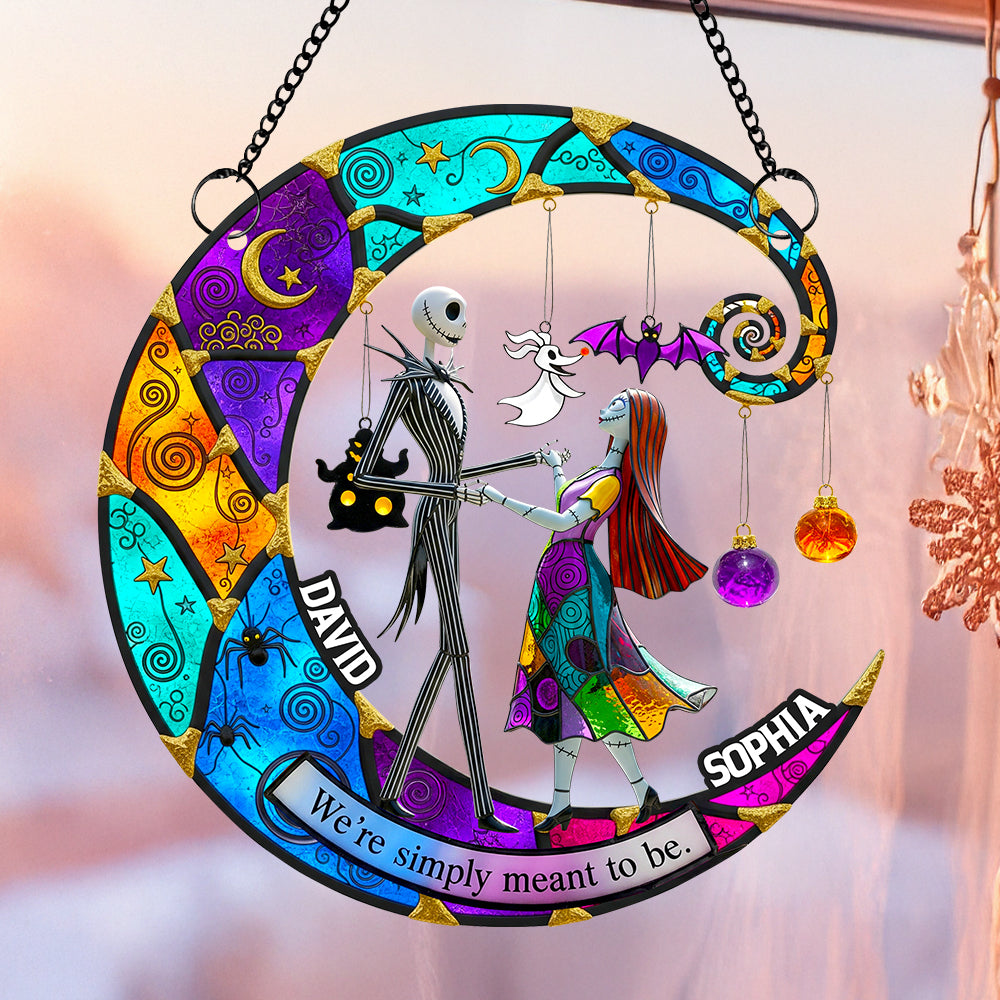 Alternative view of Moonlight Love Suncatcher Ornament Personalized Gifts For Couple 04OHDT050825