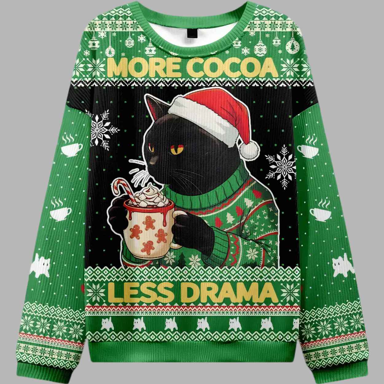 More Cocoa Less Drama Ugly Christmas Sweater - gullprint.com
