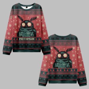 Alternative view of Mothman Ugly Sweater 2025 Christmas - Grishko.com