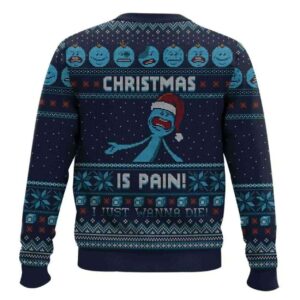 Alternative view of Mr Meeseeks Christmas Is Pain Rick And Morty Ugly Christmas Sweater
