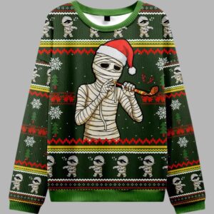 Alternative view of Mummy Funny Holiday Ugly Christmas Sweater - gullprint.com