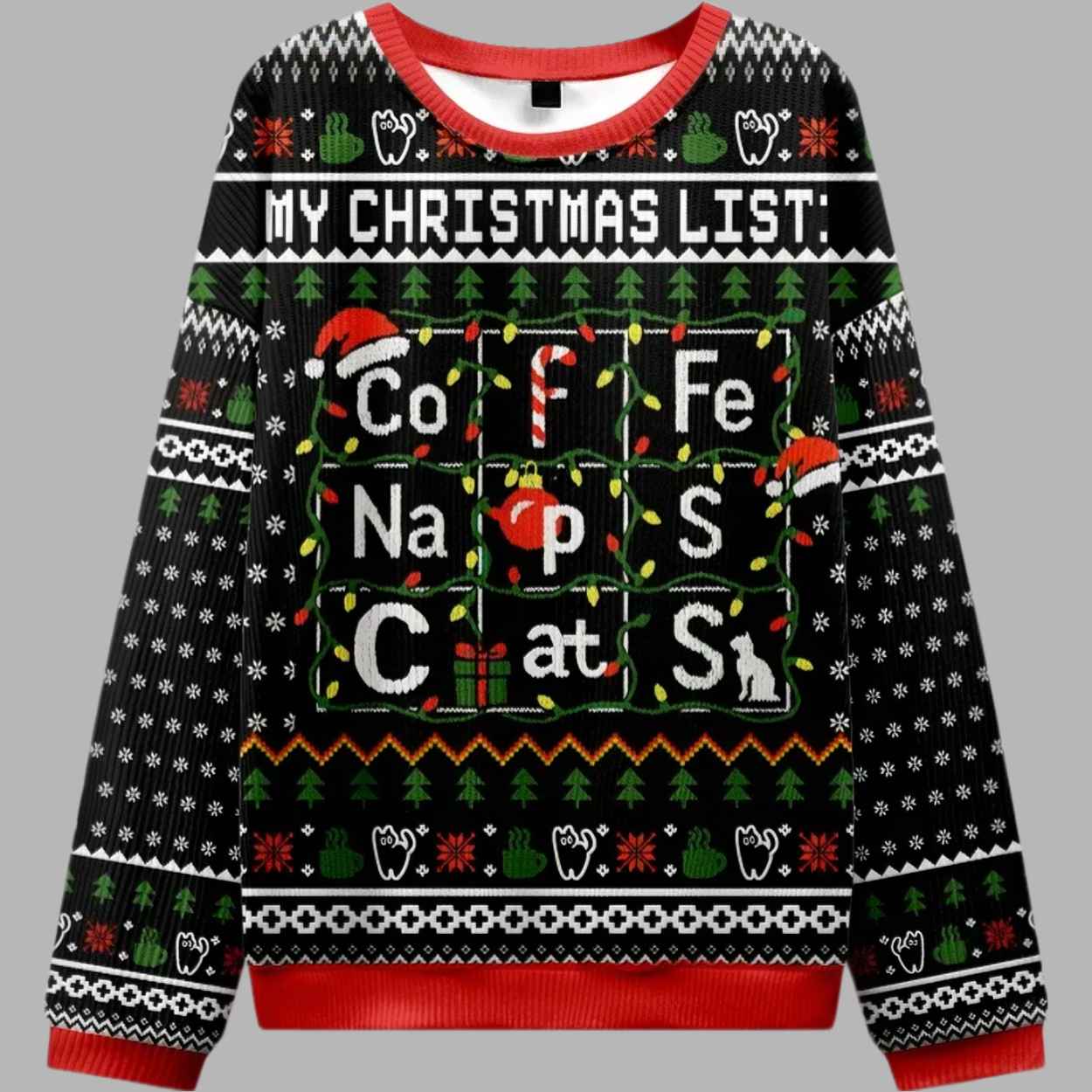 My Christmas List Ugly Christmas Sweater - gullprint.com