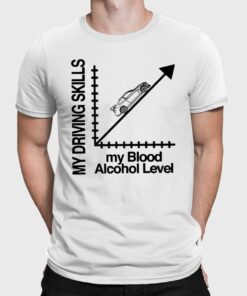 Alternative view of My Driving Skills My Blood Alcohol Level Shirt