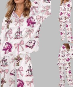 My Jesus Christian Coquette Satin Pajama Set