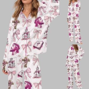 My Jesus Christian Coquette Satin Pajama Set