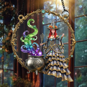 Mystic Witch Suncatcher Ornament – Personalized Gifts For Witch Lovers 02naqn140725