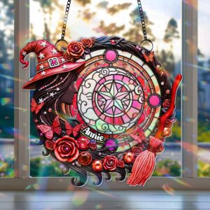 Alternative view of Mystical Witch Suncatcher - Personalized Gifts For Witch Lovers 10TOLU150725