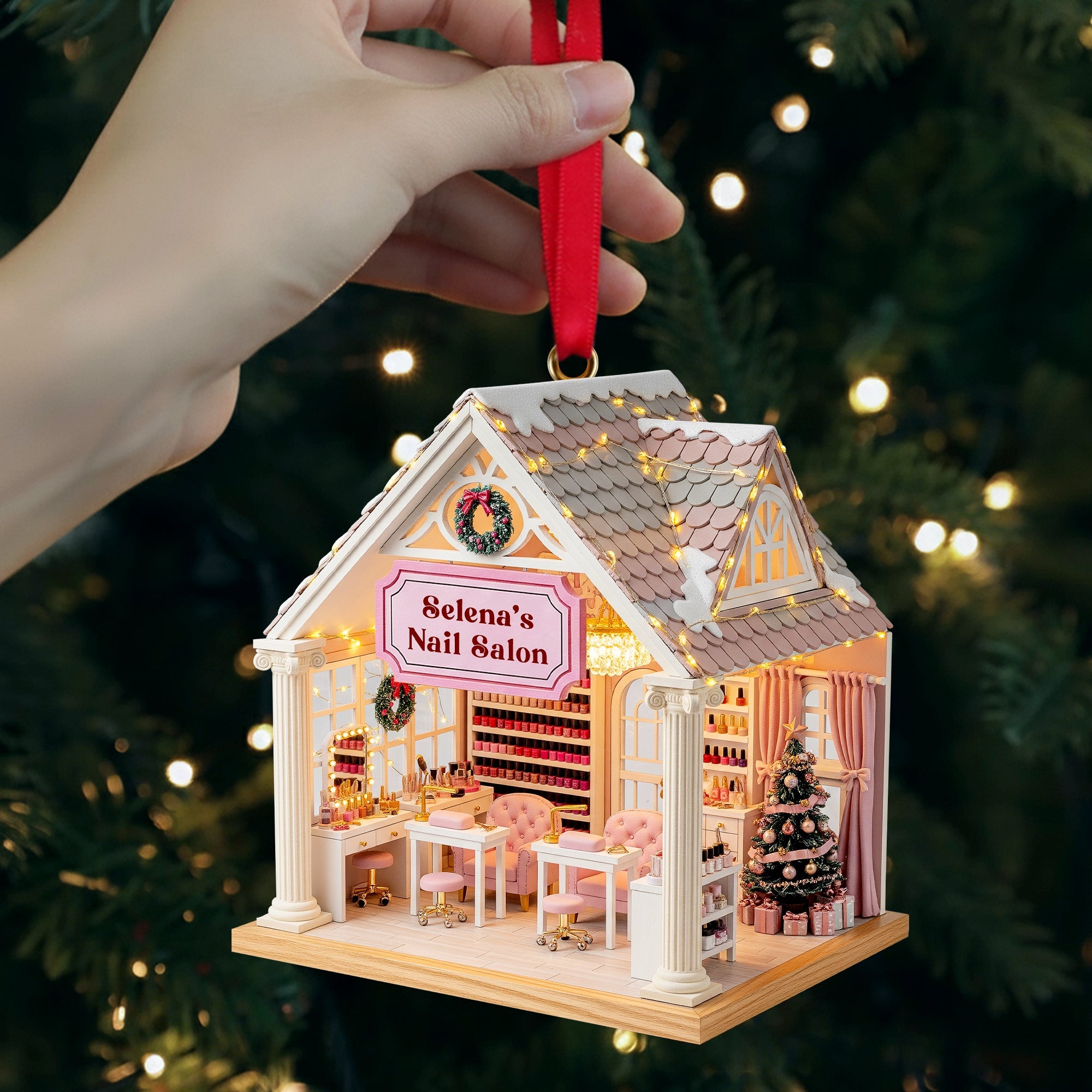 Nail Salon Miniature Acrylic Ornament - Personalized Gifts For Her 06PGLU241025 - Image 3