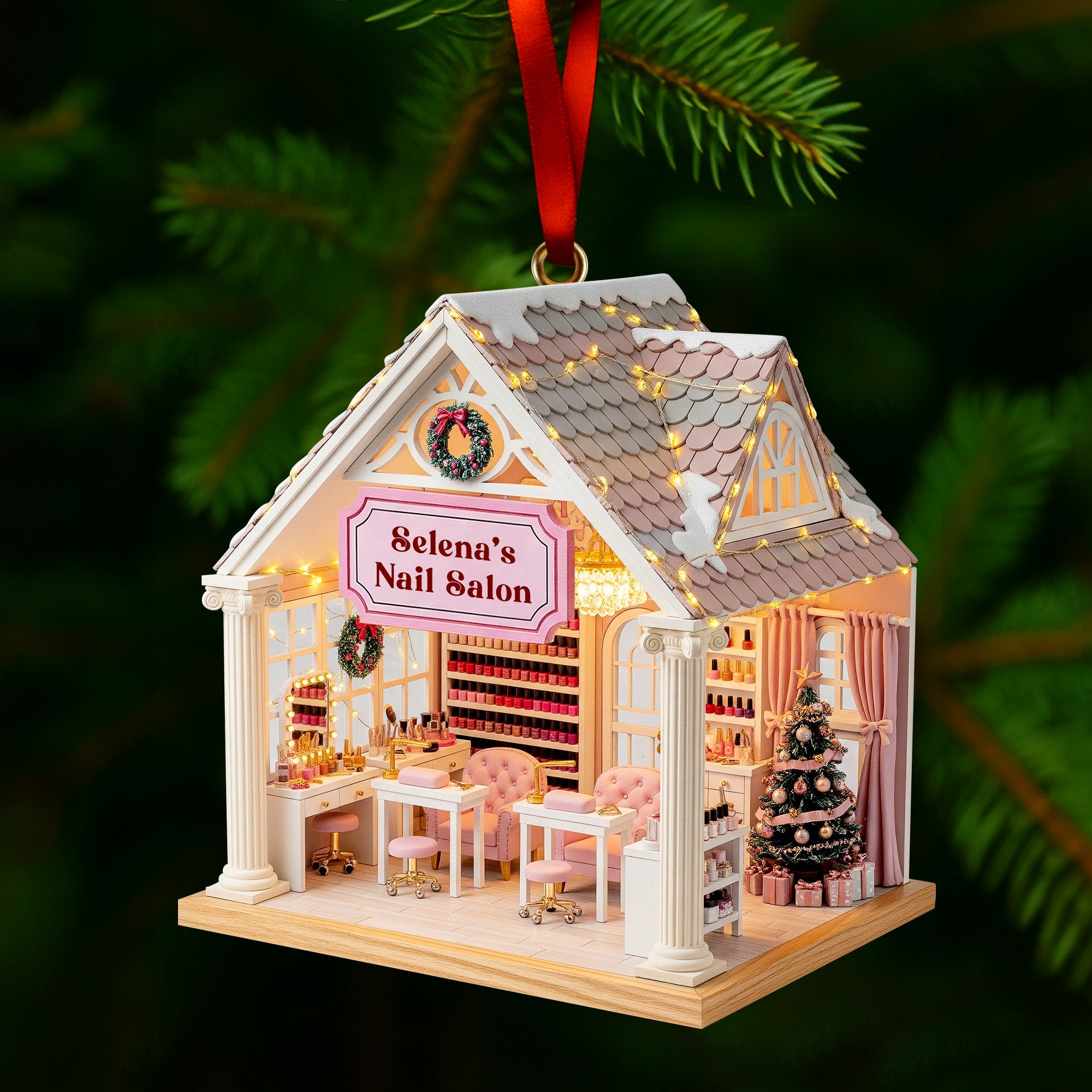 Nail Salon Miniature Acrylic Ornament - Personalized Gifts For Her 06PGLU241025 - Image 4