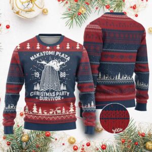Nakatomi Plaza Christmas Party 1988 Survivor Ugly Sweater - Grishko.com