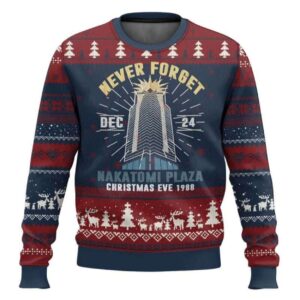 Nakatomi Plaza Never Forget December 24 Ugly Christmas Sweater