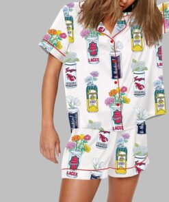 Alternative view of Narragansett Beer Art Rhode Island Print Pajama Set