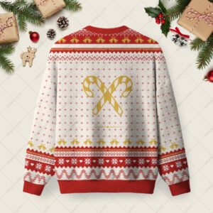 Alternative view of National Anti-Caroling Club Ugly Christmas Fuzzy Fleece Sweatshirt