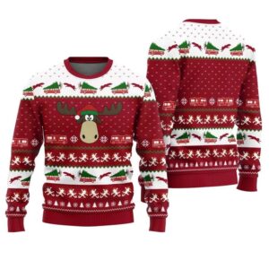 Alternative view of National Lampoon's Christmas Vacation Moose Ugly Christmas Sweater - Grishko.com
