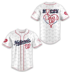 Alternative view of Nationals NURSES Baseball Jersey 2025