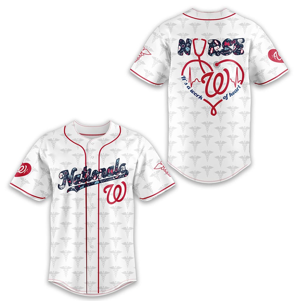 Alternative view of Nationals NURSES Baseball Jersey 2025