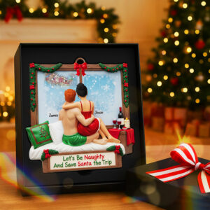 Alternative view of Naughty Bed Couple Ornament - Personalized Gifts For Couple 01huta110925